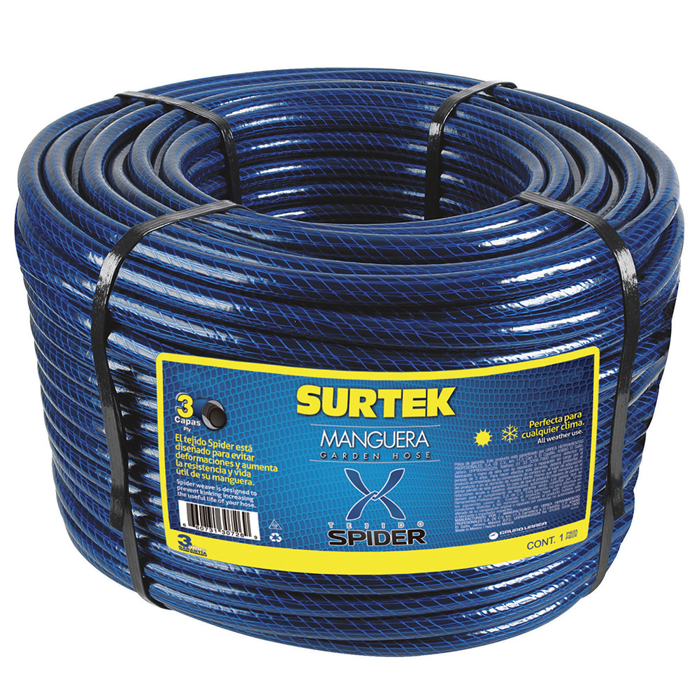 Manguera para jardín tejido spider 1", 100 m, Surtek