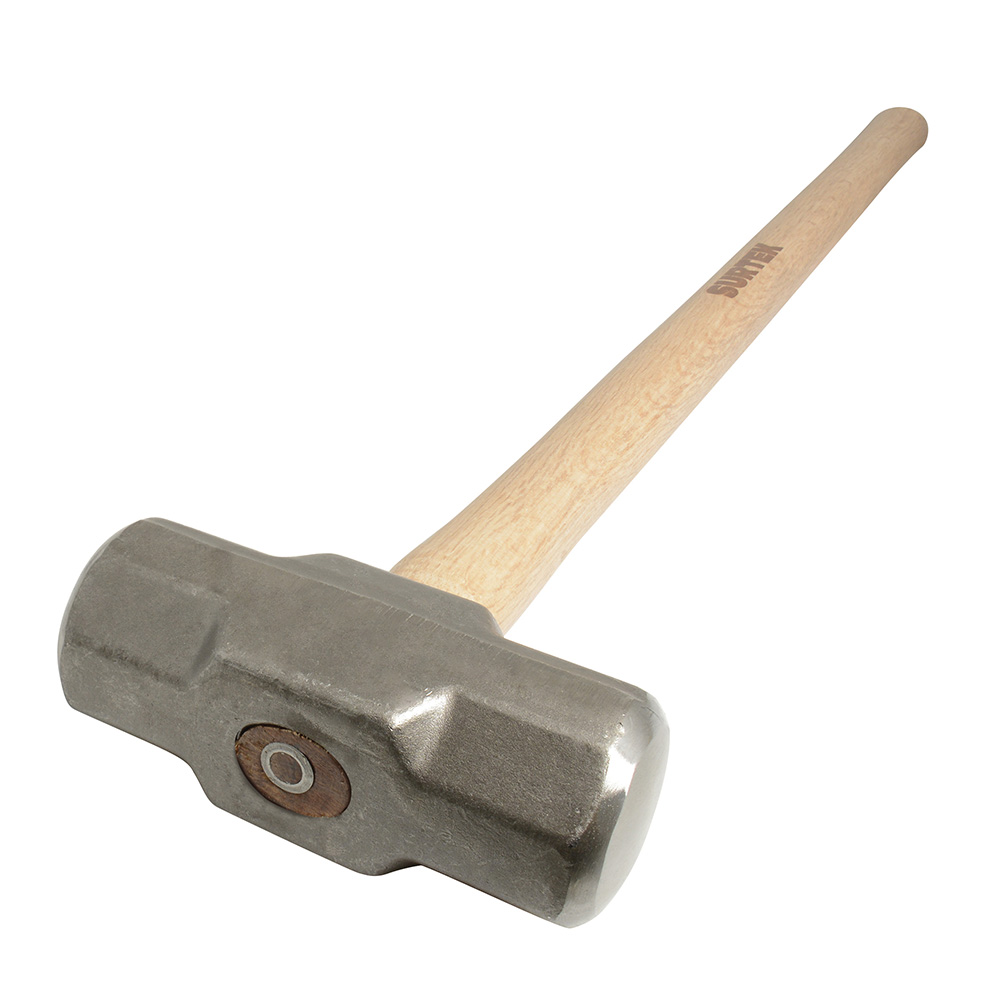 Marro octagonal cabeza forjada con mango largo de madera de 36", 10 lb, Surtek