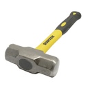 Marro octagonal cabeza forjada con mango corto de fibra de vidrio de 12", 4 lb, Surtek
