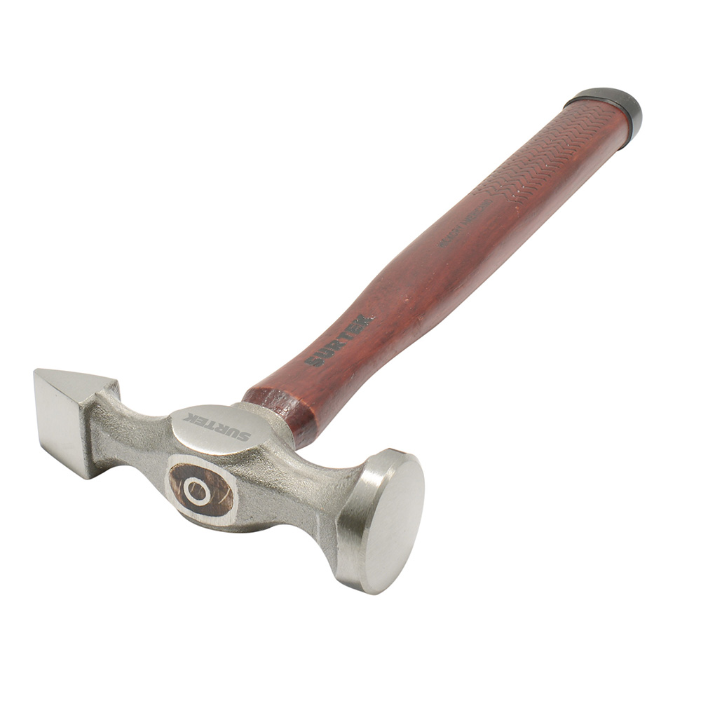 Martillo laminero plana-cruzada con mango de madera hickory Americano de 13", 11 oz, Surtek