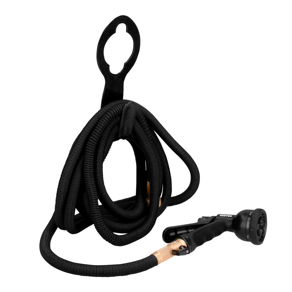 Manguera para jardín plana 3/4" 15 m con pistola para riego, Surtek