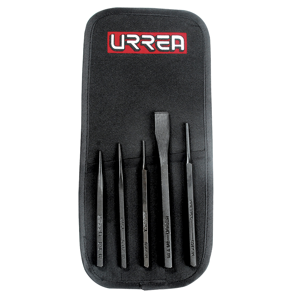 Juego de punzones y cinceles, 5 piezas, Urrea