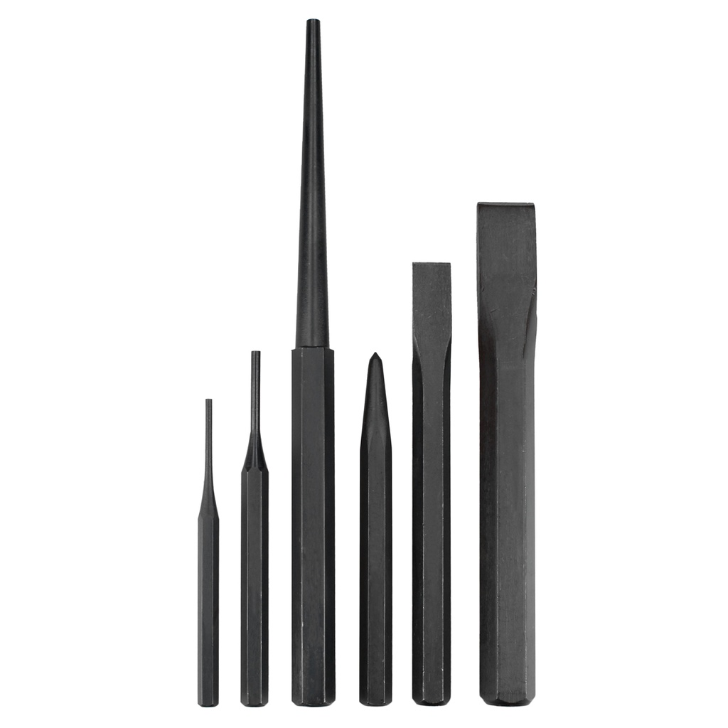 Juego de puntos, punzones, cinceles y botadores, 12 piezas, Urrea
