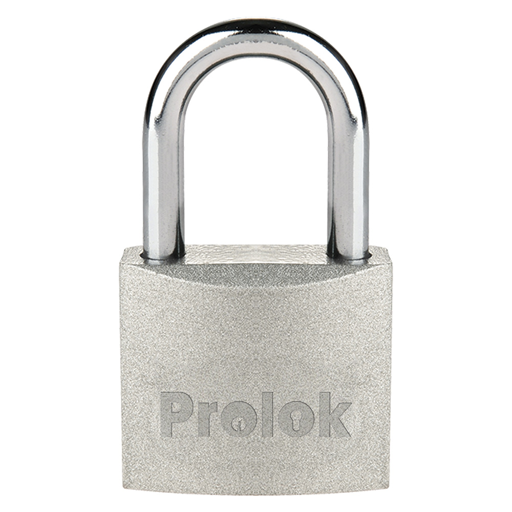 Candado de acero largo 38 mm, llave estándar, en caja, Prolok