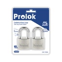 Juego de 2 candados de acero largos 45 mm, llave estándar, Prolok