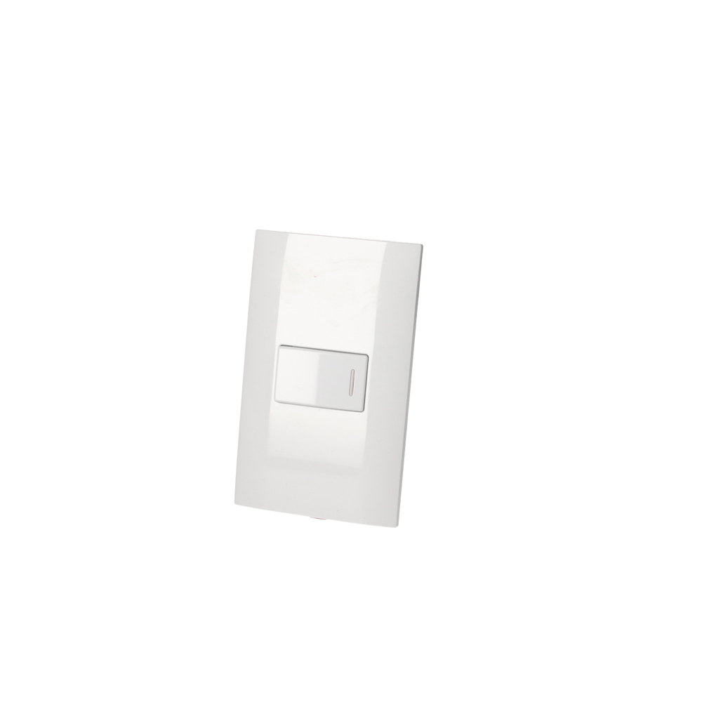 Placa para timbre 1/3, línea  Americana, color blanco, Surtek