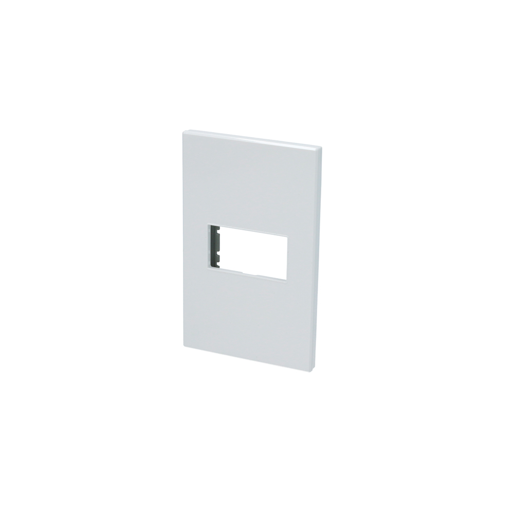 Placa 1 módulo 1/3, línea Premium, color blanco, Surtek