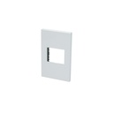 Placa 1 módulo 1/2, línea Premium, color blanco, Surtek