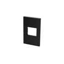Placa 1 módulo 1/2, línea Premium, color negro, Surtek