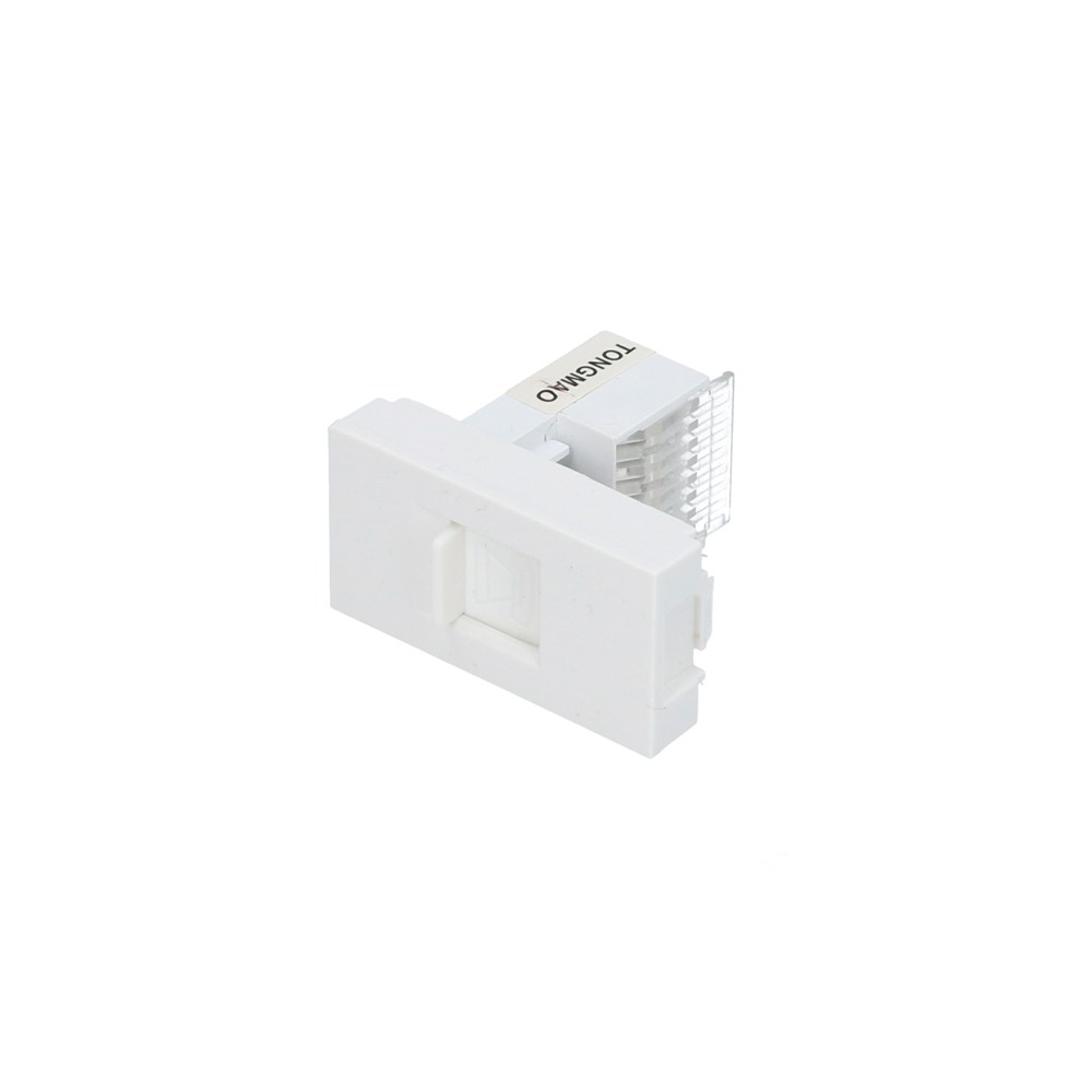 Toma para teléfono 1/3, línea Premium, color blanco, Surtek