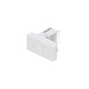 Toma para teléfono 1/3, línea Premium, color blanco, Surtek