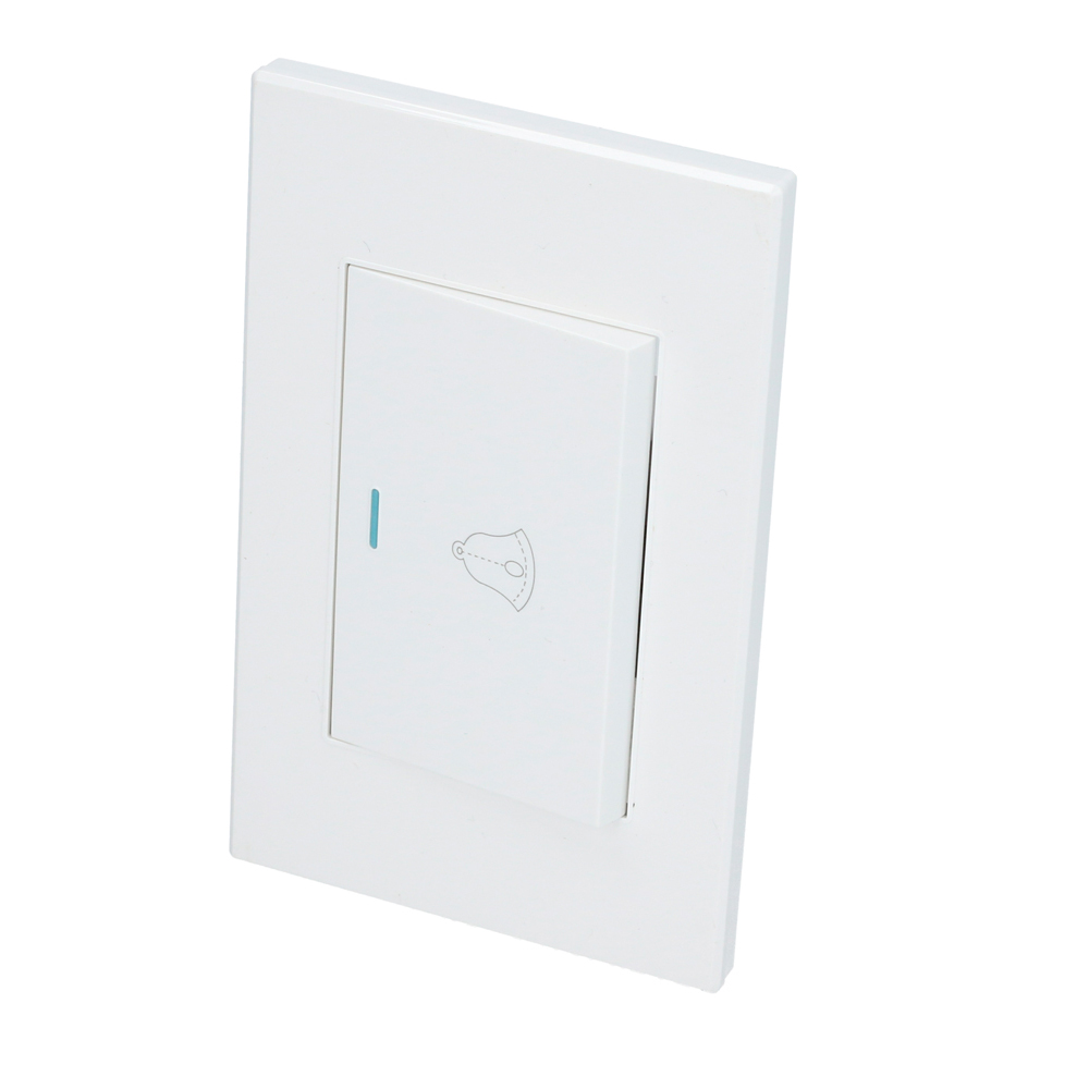 Placa para timbre 1/1, línea Premium, color blanco, Surtek