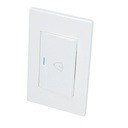 Placa para timbre 1/1, línea Premium, color blanco, Surtek