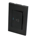 Placa para timbre 1/1, línea Premium, color negro, Surtek