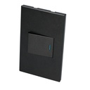Placa 1 Switch 1/2 3 vias, línea Premium, color negro, Surtek