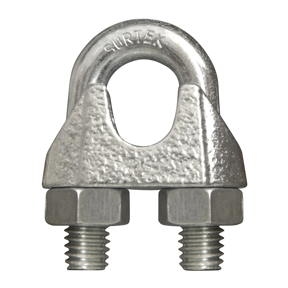 Perro de hierro maleable para cable de acero tipo alemán 3/4", Surtek