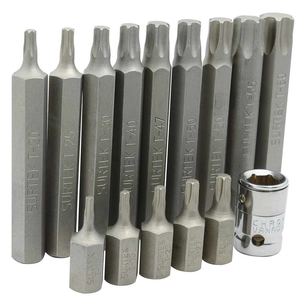 Juego de puntas Torx hexágono de 3/8", 15 piezas, Surtek