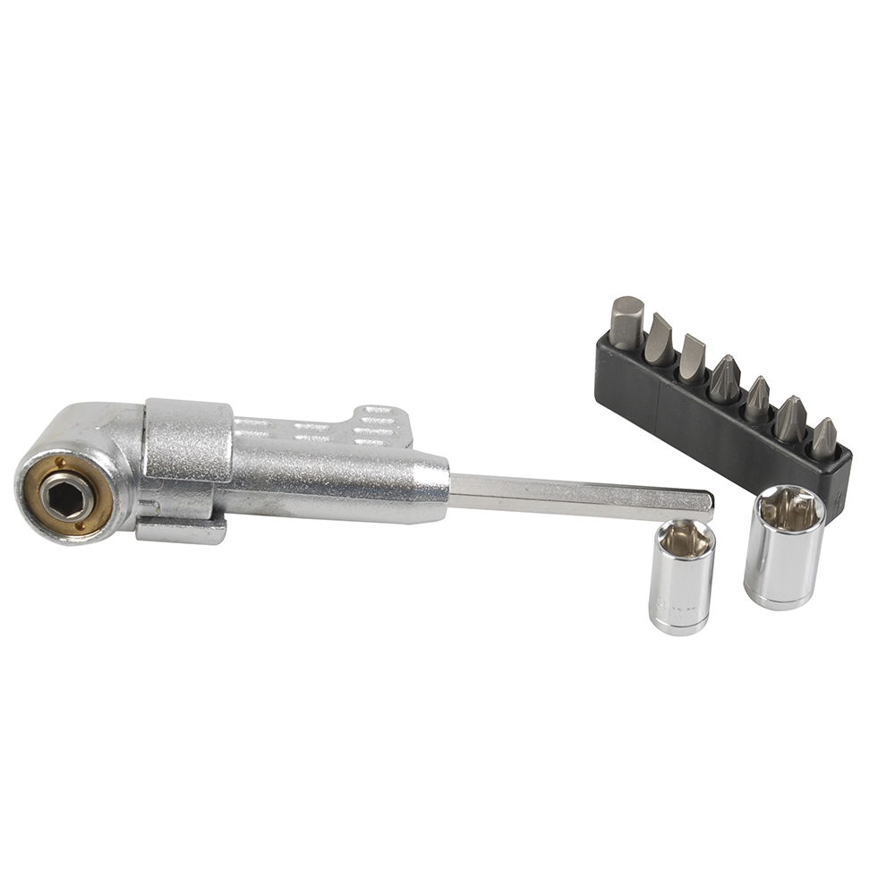 Juego de puntas y accesorios hexágono de 1/4", 10 piezas, Surtek