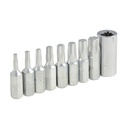 Juego de puntas Torx hexágono de 1/4" con adaptador, 9 piezas, Surtek