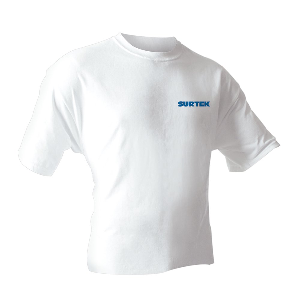 Playera cuello redondo color blanco talla CH, Surtek
