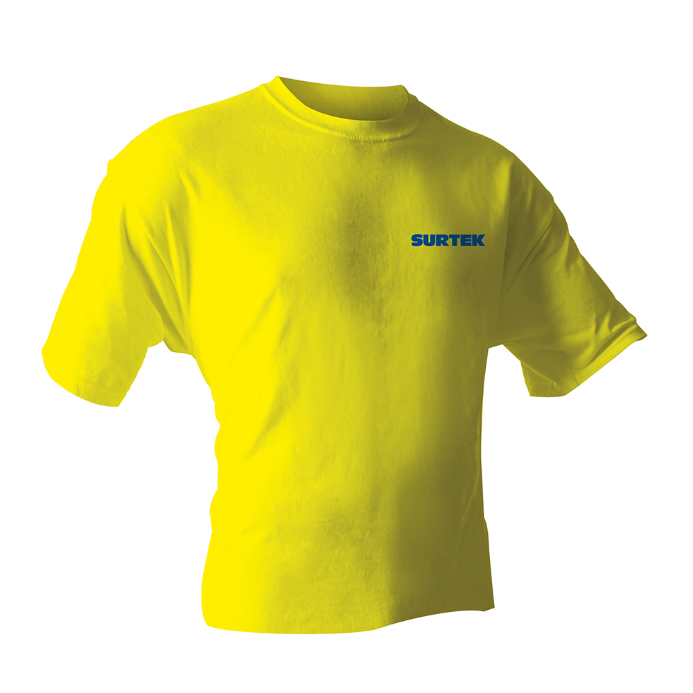 Playera cuello redondo color amarillo talla M, Surtek