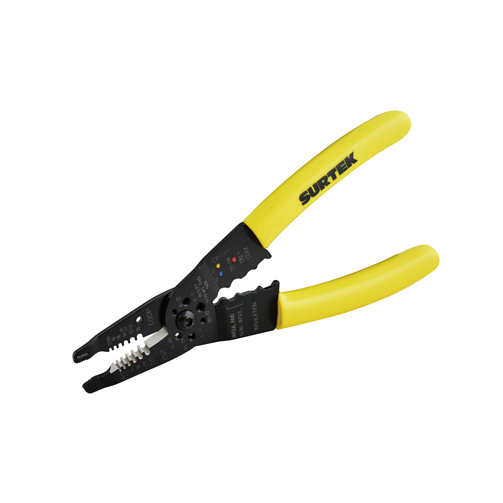 Pinza pelacable 10-22 AWG de  8", Surtek