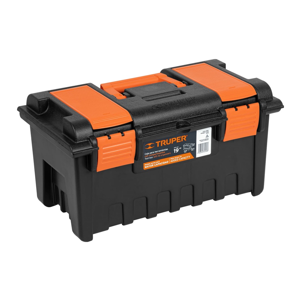 11143 / Caja para herramienta de 19' con compartimentos, Truper
