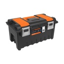 11811 / Caja p/herramienta 19' c/compartimentos y broches metálicos, Truper