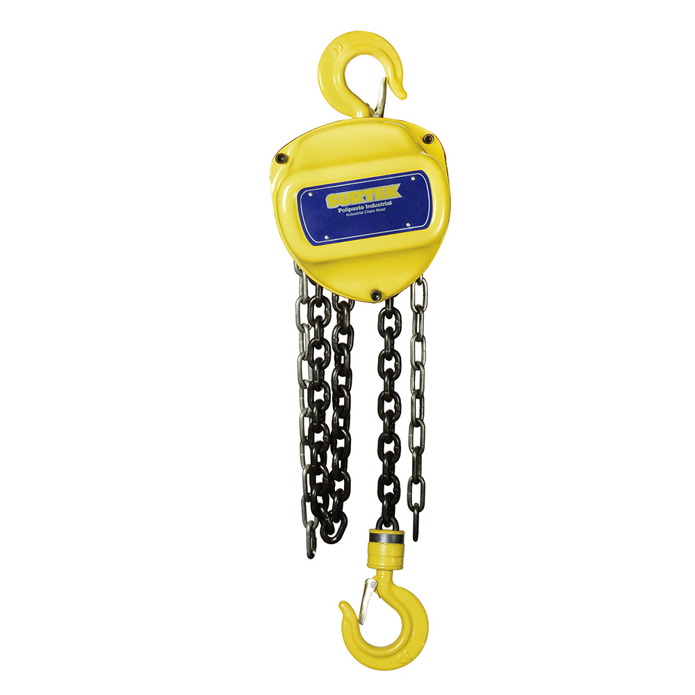 Polipasto manual 2 ramales 3 ton, cadena 6 m, Surtek