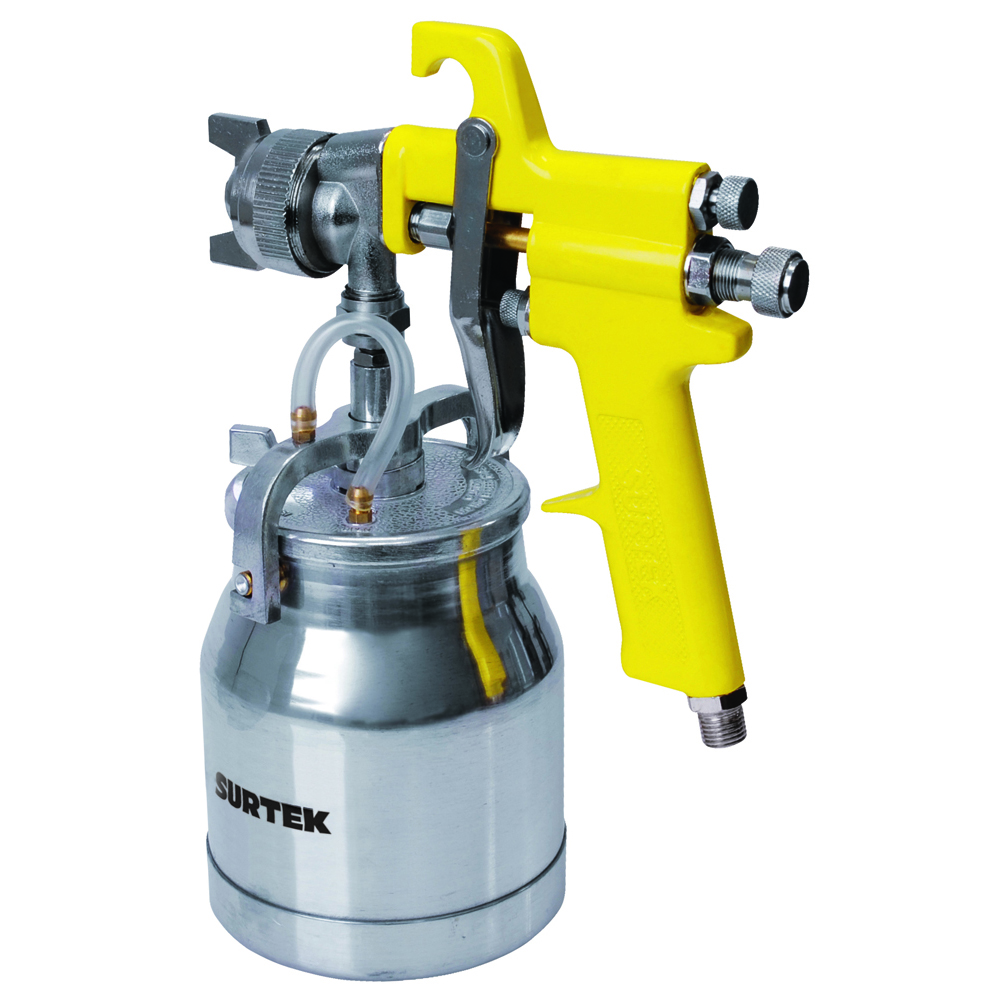 Pistola para pintar alta presión capacidad 1000 ml 72 PSI, con vaso reforzado, Surtek