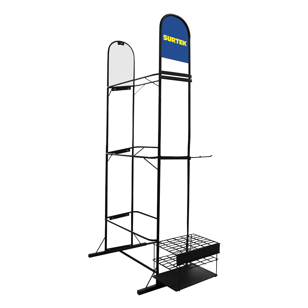 Exhibidor de piso vertical para carretillas y accesorios 86.5 x 60 x 193 cm, Surtek