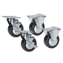 Juego de 4 ruedas 5" para gabinete serie H, Urrea