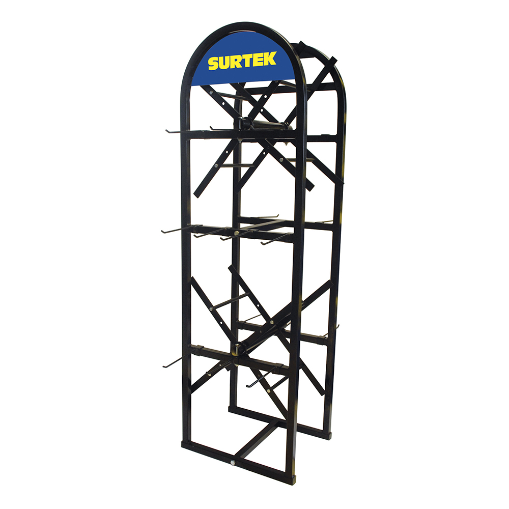 Exhibidor de piso para mangueras y accesorios 36 x 45 x 148 cm, Surtek