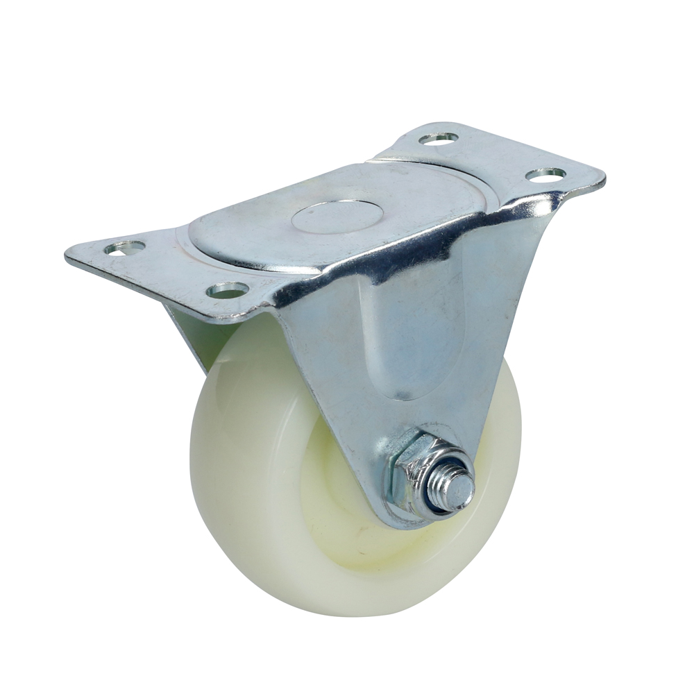 Rodaja de polipropileno blanca fija 2-1/2", Surtek