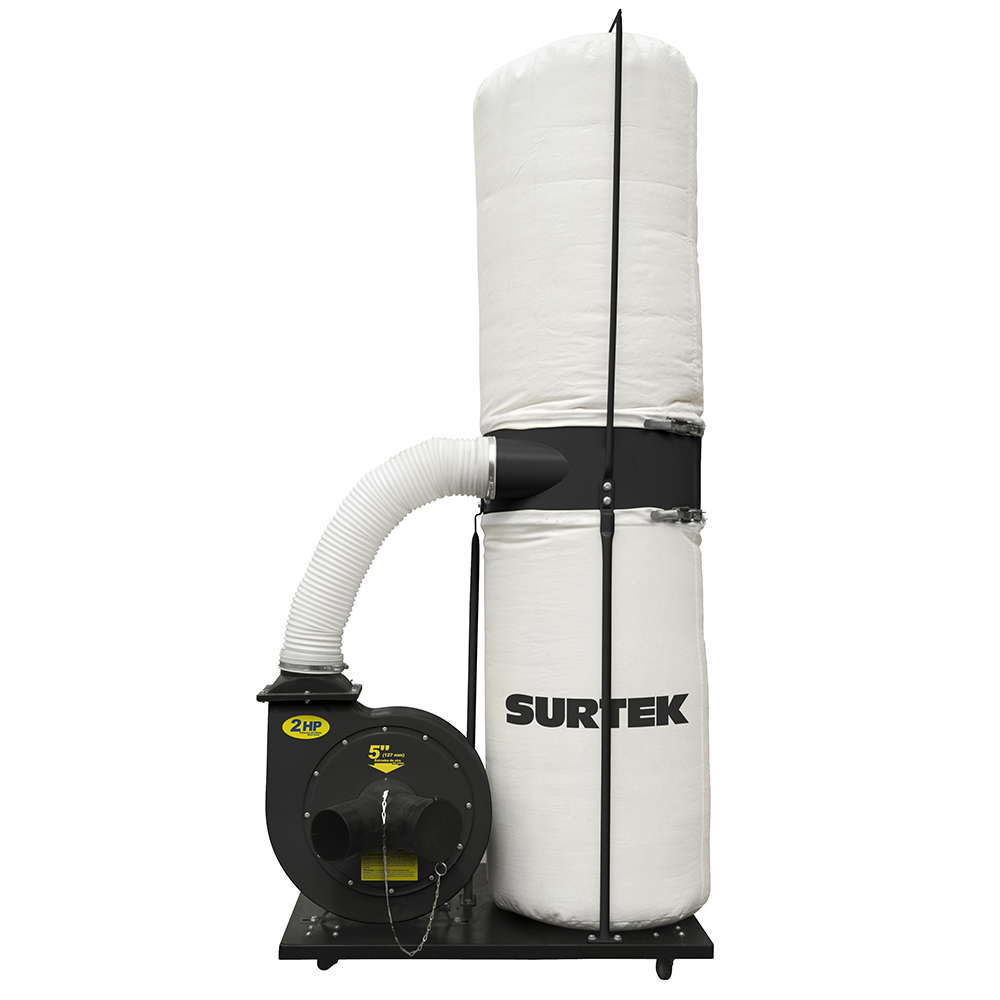 Colector de polvo 2 x 4" 2 HP 120 V, 3400 RPM, Surtek