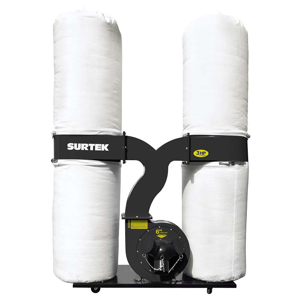 Colector de polvo 3 x 4" 3 HP 120 V, 3400 RPM, Surtek