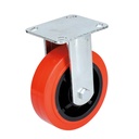 Rodaja de poliuretano rojo fija 6", Surtek