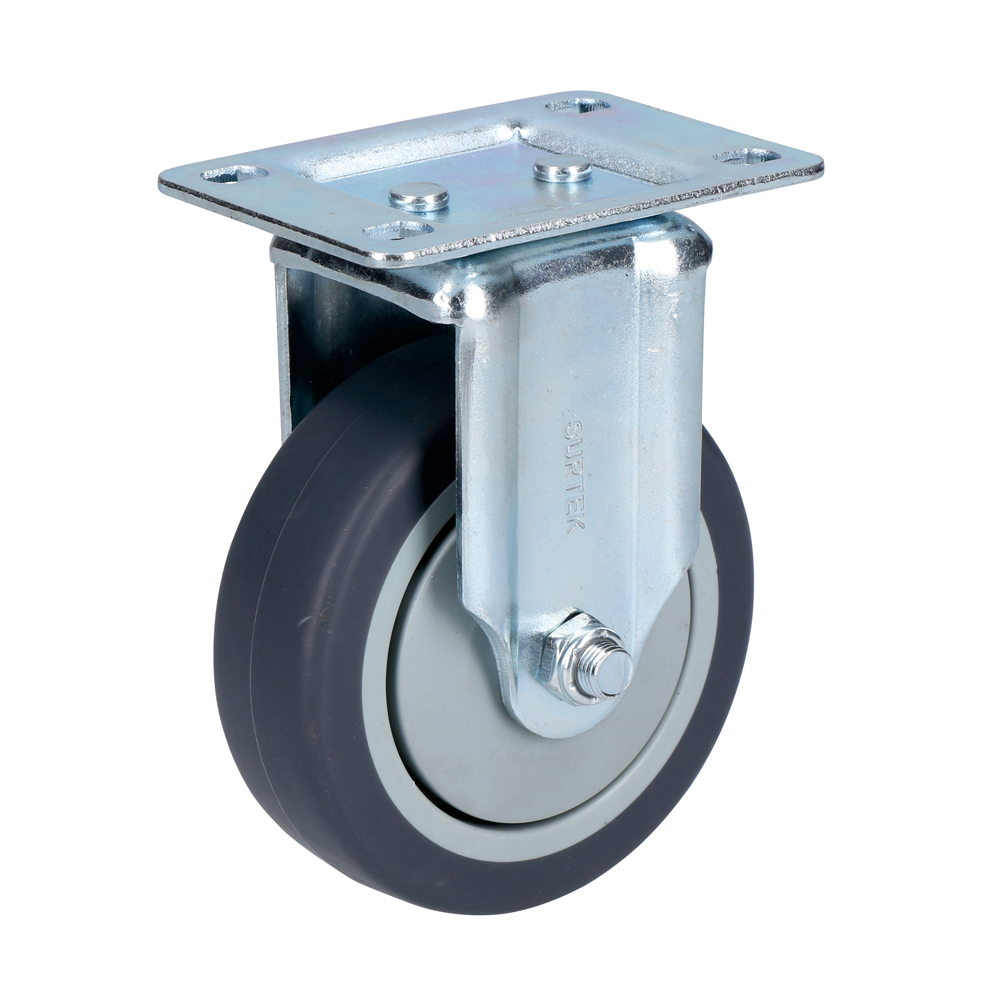 Rodaja de TPR gris fija 4", Surtek