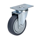 Rodaja de TPR gris giratoria 3", Surtek