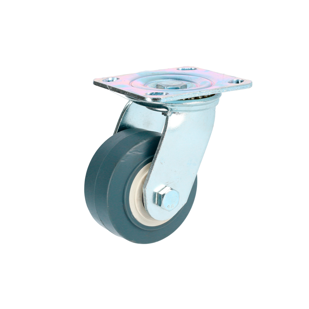 Rodaja de TPR gris giratoria 6", Surtek