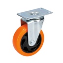 Rodaja de PVC naranja giratoria 2-1/2", Surtek