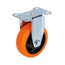 Rodaja de PVC naranja fija 3", Surtek