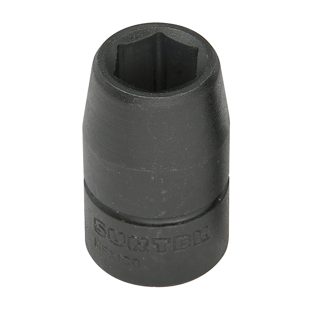 Dado de impacto en pulgadas cuadro de 1/2", 6 puntas, 3/8", Surtek