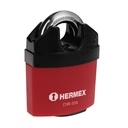 43340 / Candado de hierro 50 mm gancho protegido, llave anti-ganzúa, Hermex
