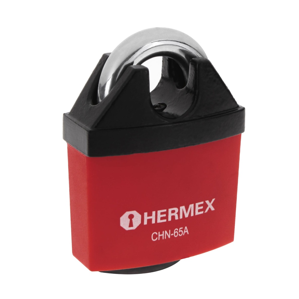 43341 / Candado de hierro 65 mm gancho protegido, llave anti-ganzúa, Hermex