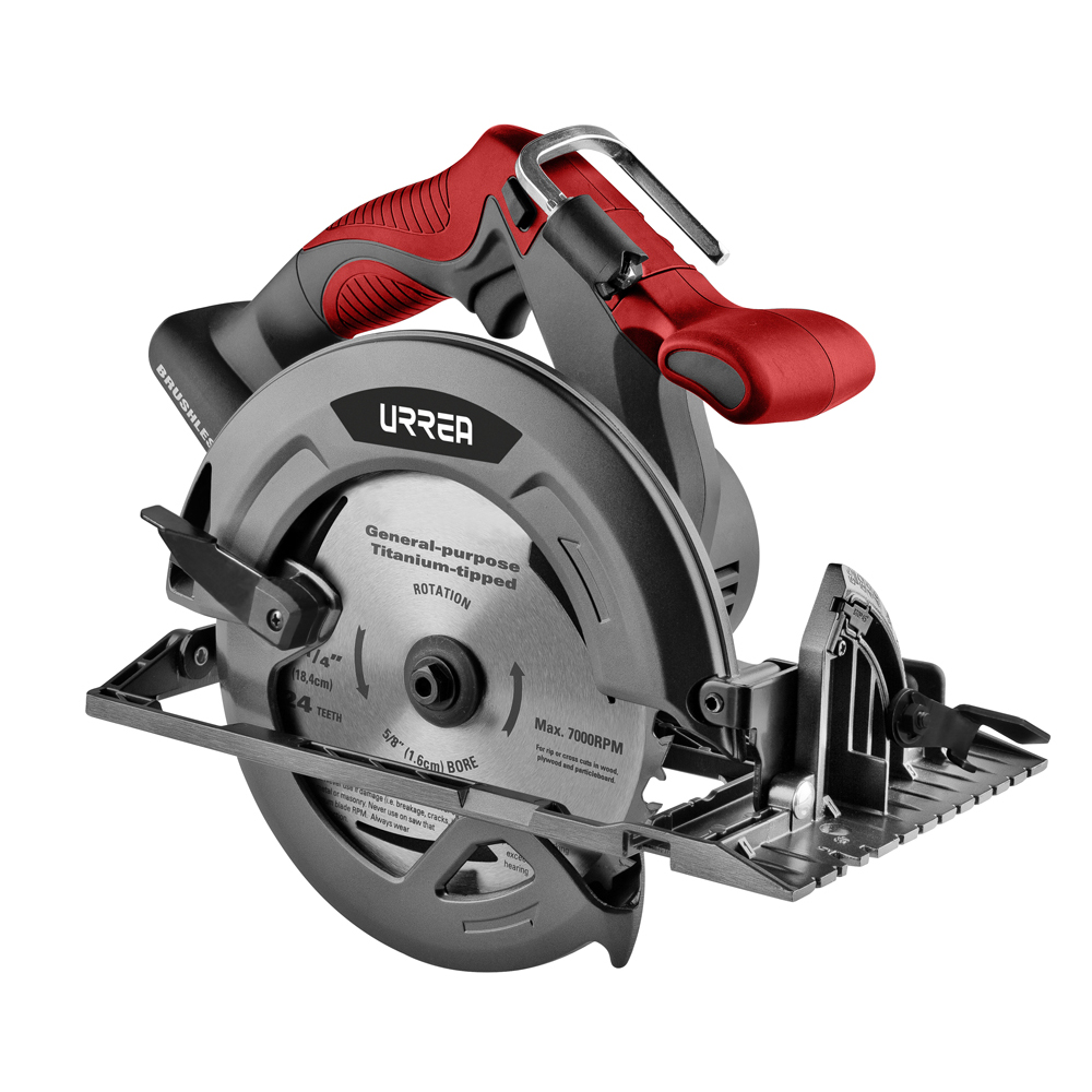 Sierra circular 7-1/4" a batería Li-ion 20 V, 0 - 4,500 RPM, Urrea