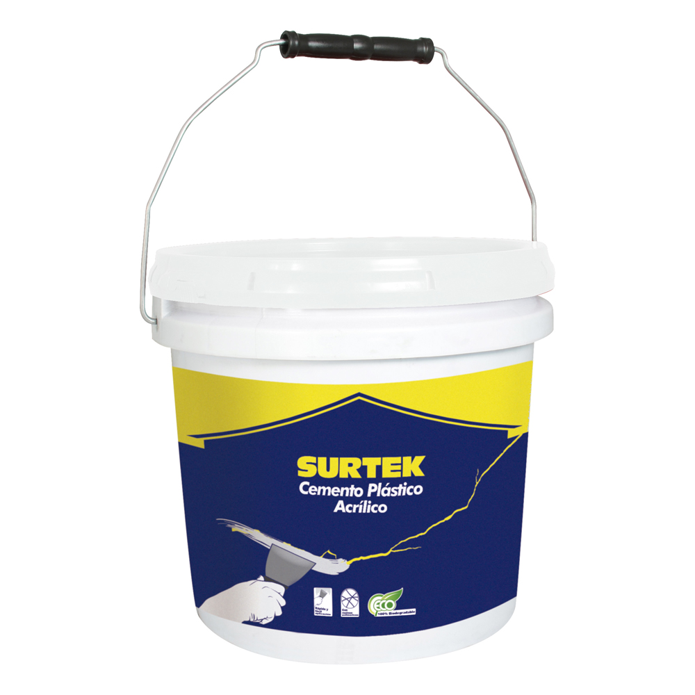Cubeta de sellador de cemento plástico 4 Lt, Surtek