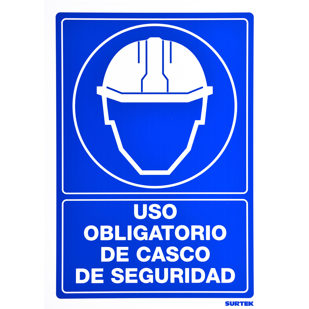 Señal "Uso obligatorio de casco de seguridad", Surtek