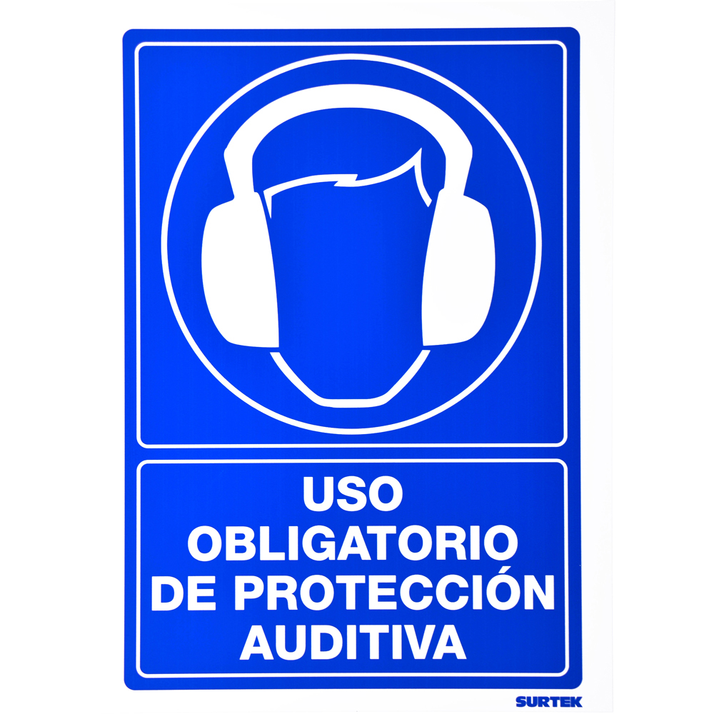 Señal "Uso obligatorio de protección auditiva", Surtek
