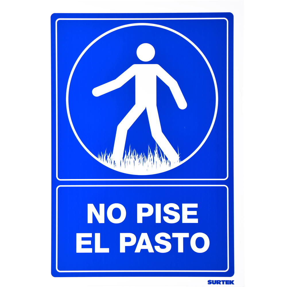 Señal "No pise el pasto", Surtek